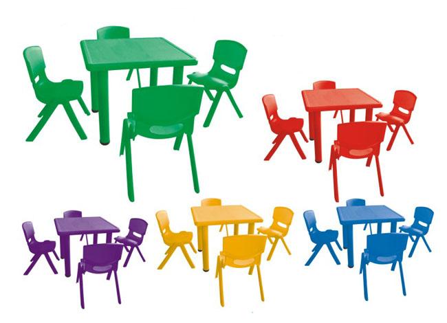 Импортированная таблица пластичной мебели класса детсада квадратная учя