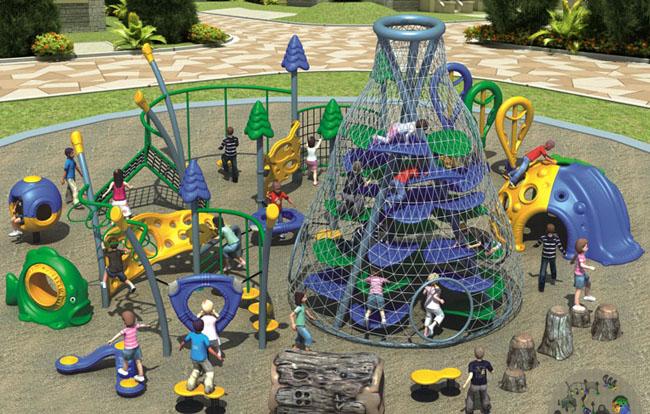 Оборудование спортивной площадки приключения конструкции счастливого острова новое для детей